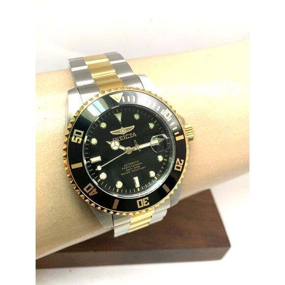 Invicta Men's Watch 36973 Pro Diver Automatic Black Dial Two Tone Steel 44mm - Picture 12 of 15